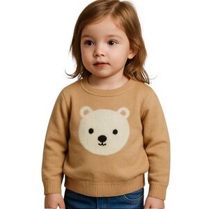Cartwheels Fuzzy Bear Sweater, sz 5, NWTS